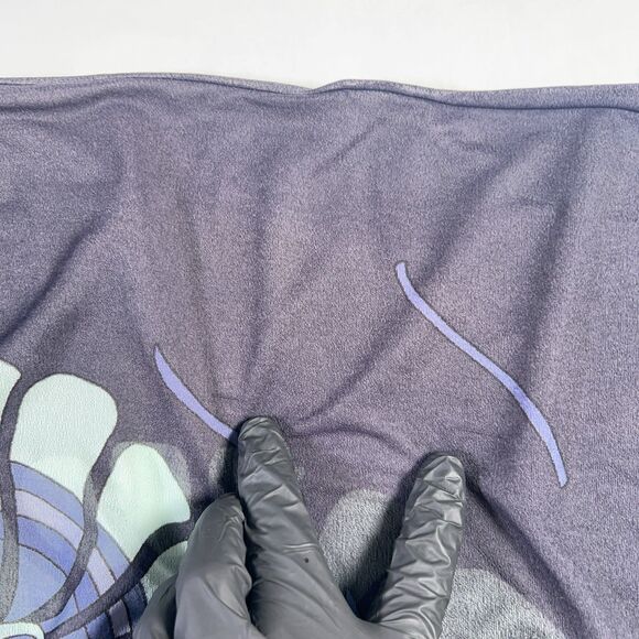 Vintage 1970s Gottex Maxi Dress Swim Cover Caftan Flowey Boho Blue Floral Medium - Picture 8 of 16